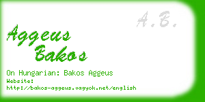 aggeus bakos business card
